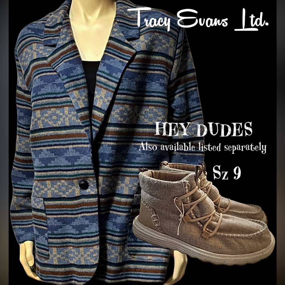 Vintage boho and Western revival Tracy Evans Sz Lg Blazer